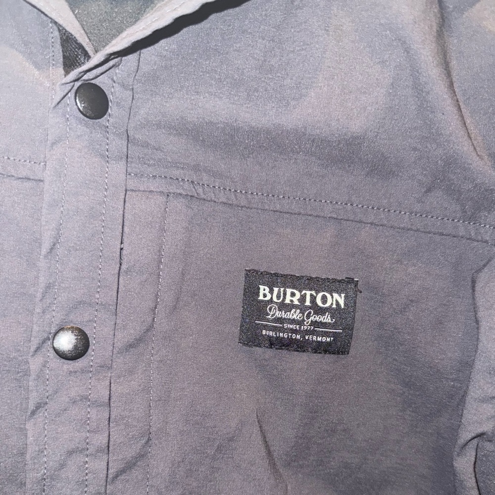 Gray Outerwear Button Up Jacket - image 2